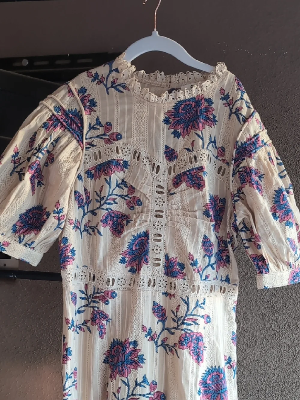 Sea New York Cream Maxi Dress with Purple Floral Print